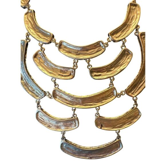 Chicos Wavy Gold-Tone Multi-Strand Statement Necklace For Women - Picture 3 of 5